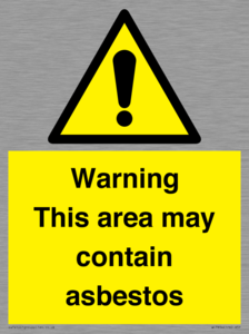 Warning This area may contain asbestos